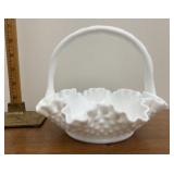 Fenton milk glass basket