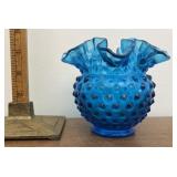 Blue Fenton vase