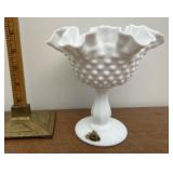Fenton Milk glass compote