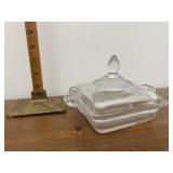 Covered glass dish