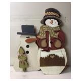 Wooden snowman decour