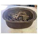 Clothes pins and basket