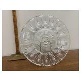 Glass egg plate