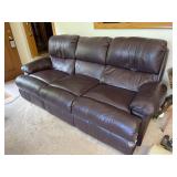 Reclining sofa show some wear