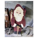 Wooden Santa decor