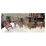 Vintage wooden baby furniture