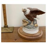 Bald eagle ceramic figure