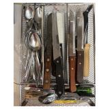 Kitchen knives and utensils