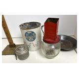 Flower sifter and vintage kitchen items