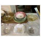 Glass & pottery lot