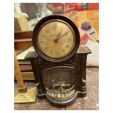 Fireplace clock has crack at top