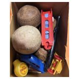 Softballs plastic toys and more