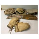 Military hats vintage boxing gloves and more