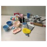 Vintage childrens toy kitchen set