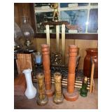 Wood candleholders and more