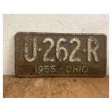 1955 Ohio license plate
