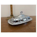 Silverplate butter dish