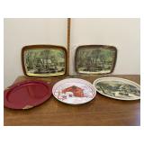 Metal serving trays