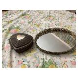 Trinket box and mirror