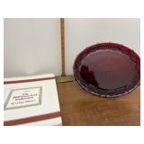 Ruby red serving platter