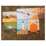 Six paintings on canvas