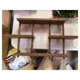 Wooden wall shelf