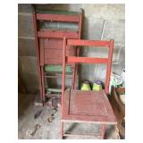 Three wooden chairs