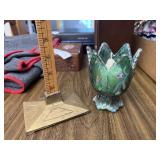 Handpainted Fenton candleholder