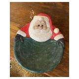 Santa pottery bowl