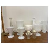 Milk glass lot and more