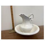 Ceramic pitcher and bowl