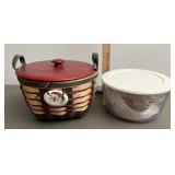 Longaberger American craft basket with hard