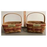 1987 Longaberger Christmas mistletoe baskets