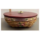 2012 Longaberger Holly Berry basket with liner
