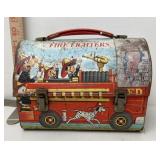 Vintage fire fighter metal lunchbox