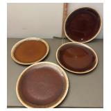 Brown-trip pottery plates