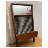 Washboard with mirror and shelf