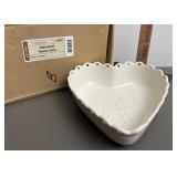 Longaberger pottery sweetest heart dish