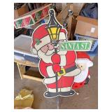 Metal Santa yard decor
