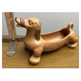 Weller pottery wiener dog planter