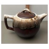 McCoy Brown drip pottery teapot