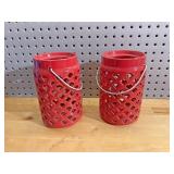 pottery candle holders