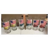 Early flags of our nation drinking glasses