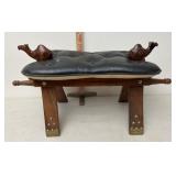 Vintage camel saddle stool