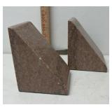 Marble book ends