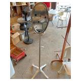 Vintage cast bottomed shaving mirror
