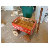 Coca-Cola wooden wagon