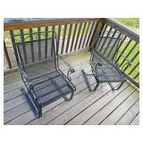 Metal outdoor rocking chairs
