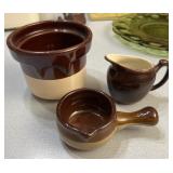 Small bean pot pitcher and crock