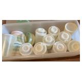 Tupperware salt and pepper shakers and toasters